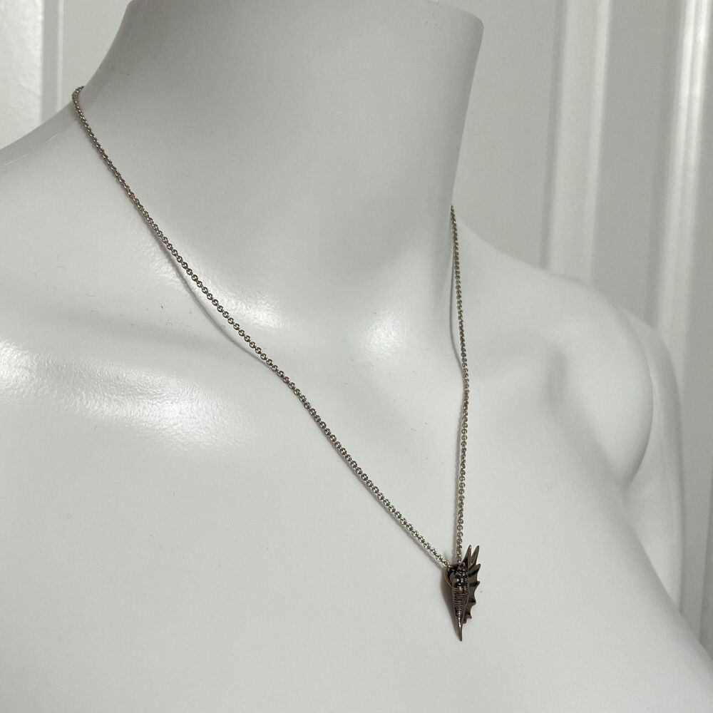 Kabana Sterling Silver Sea Shell Pendant Necklace 18in Italy Sea Life Charm